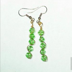 Green Lily Earrings